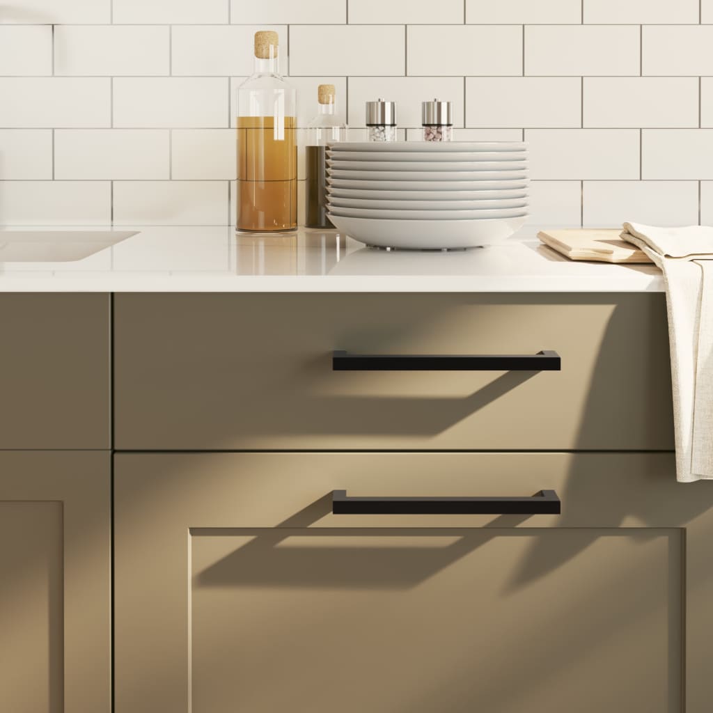 vidaXL Möbelgriffe 10 Stk. Silbern 64 mm Edelstahl