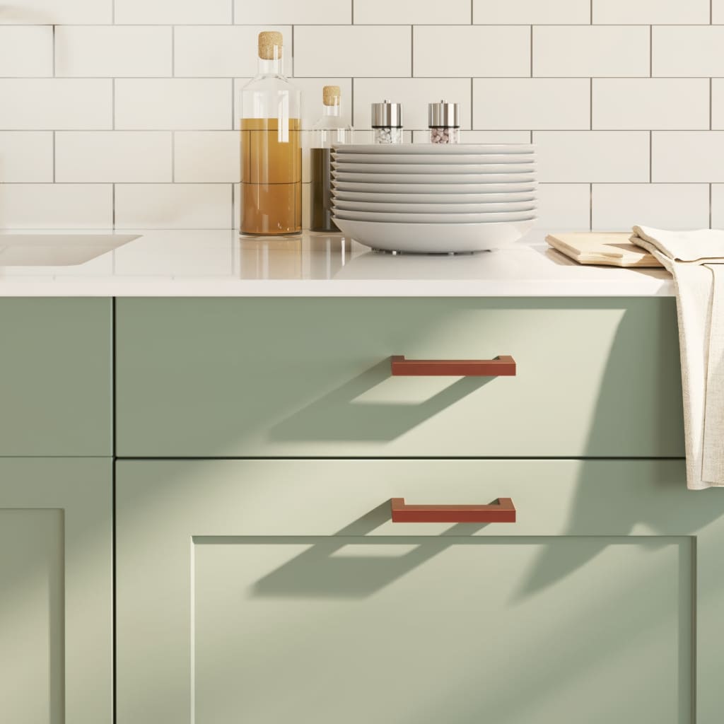 vidaXL Möbelgriffe 10 Stk. Silbern 64 mm Edelstahl