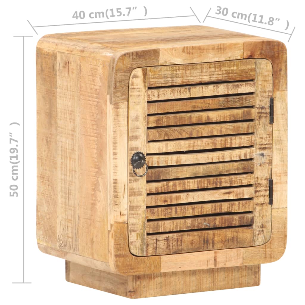 vidaXL Nachttisch 40x30x50 cm Raues Mangoholz