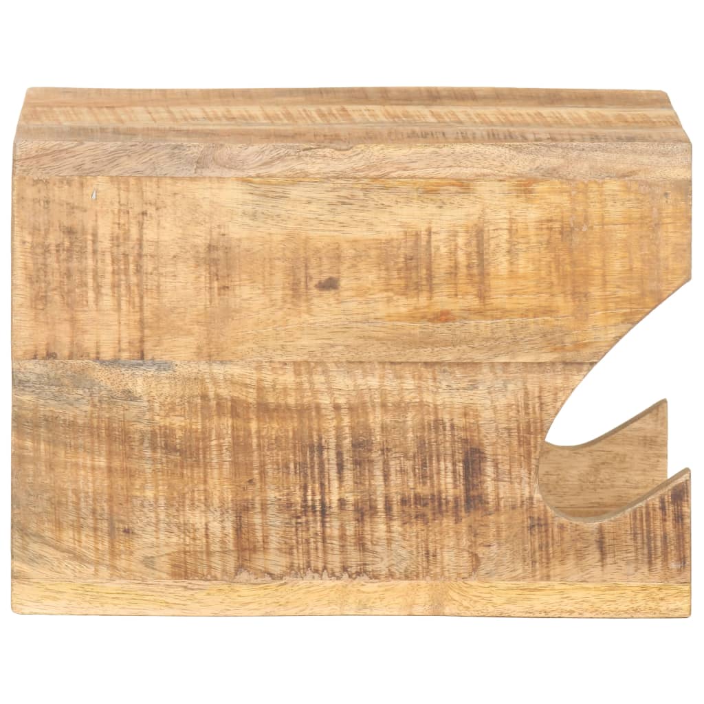 vidaXL Wand Fahrradträger 35x25x25 cm Raues Mango-Massivholz