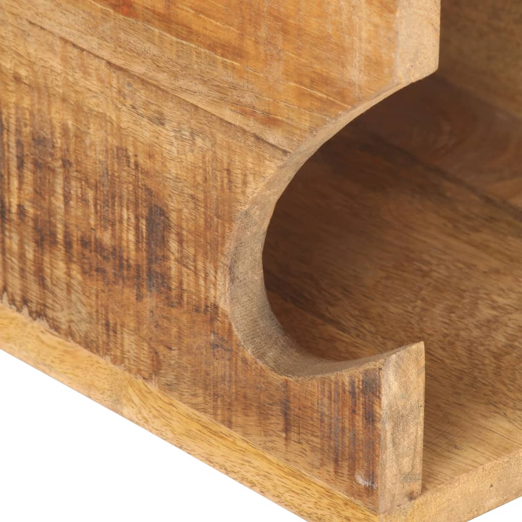 vidaXL Wand Fahrradträger 35x25x25 cm Raues Mango-Massivholz