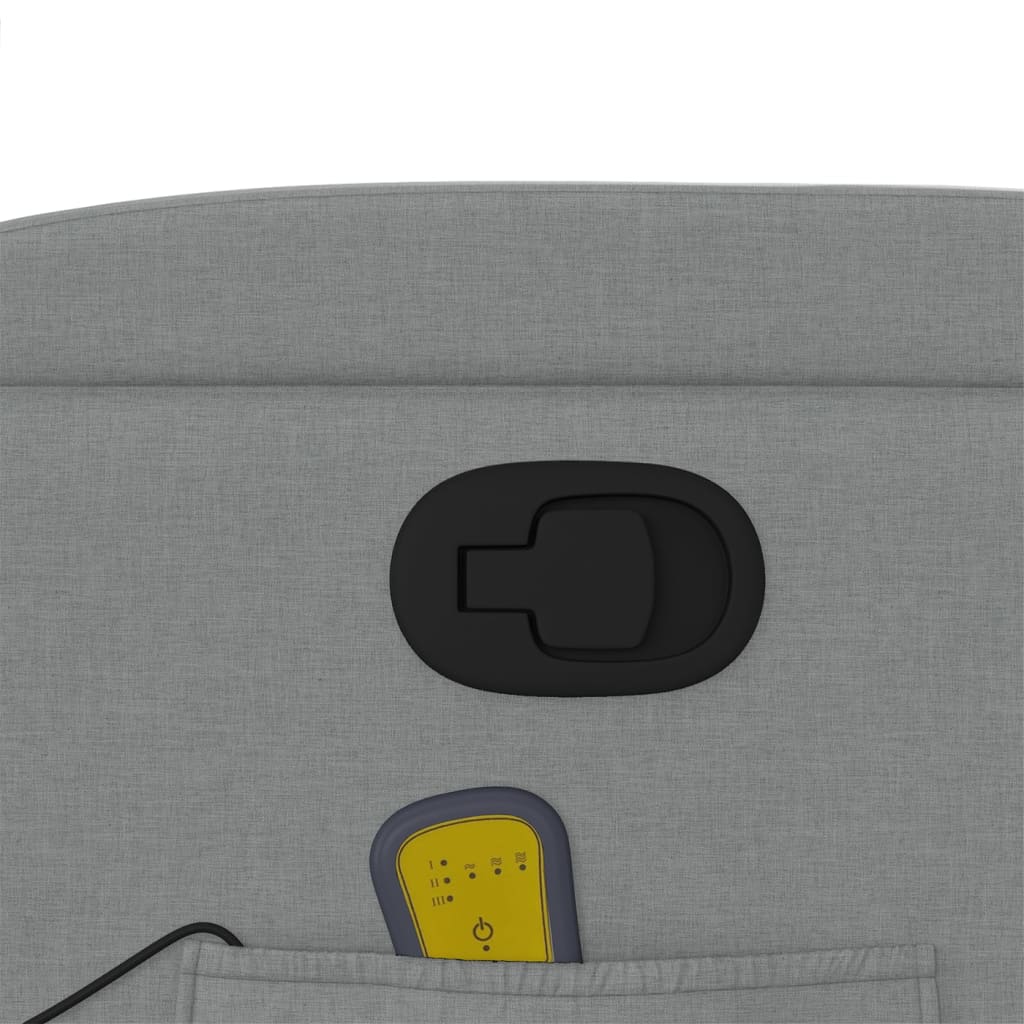 vidaXL Massage-Relaxsessel, hellgrauer Stoff