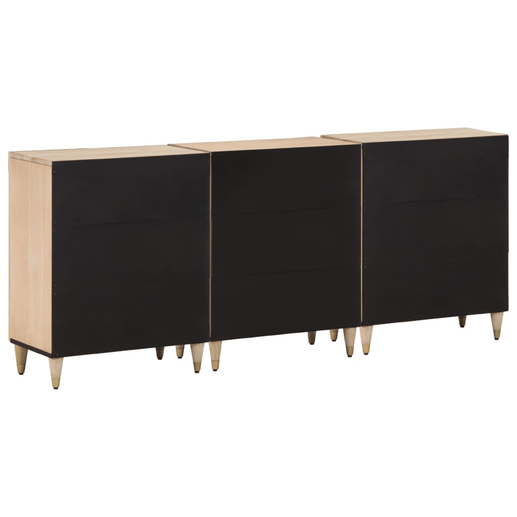 vidaXL Beistellschränke 3 Stk. 60x33x75 cm Massivholz Mango