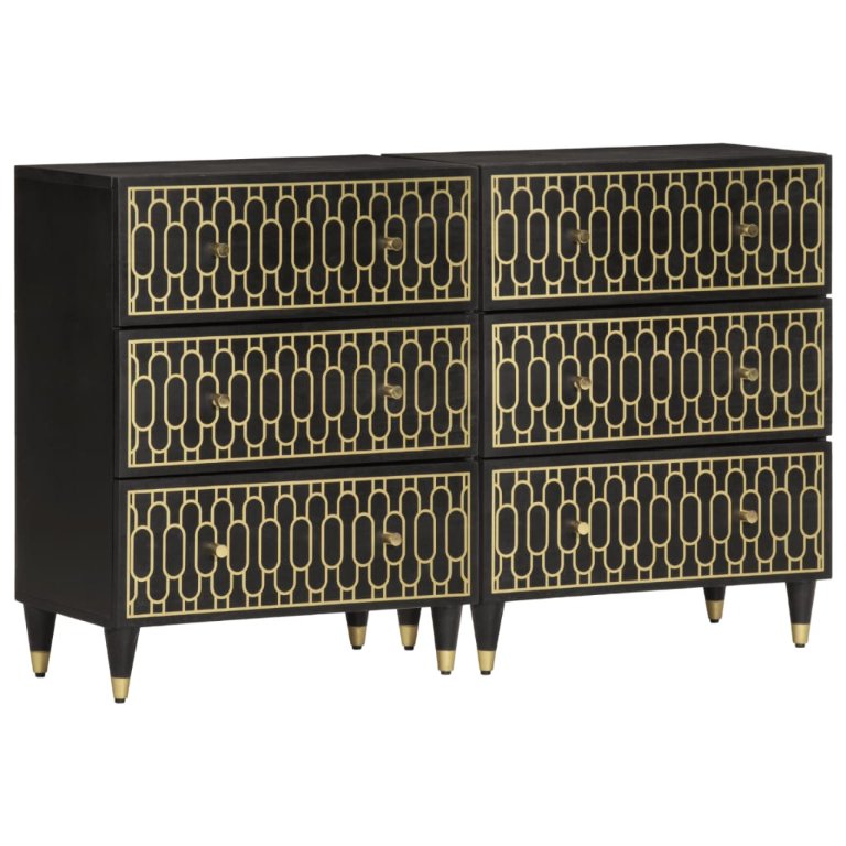 vidaXL Beistellschränke 3 Stk. 60x33x75 cm Massivholz Mango