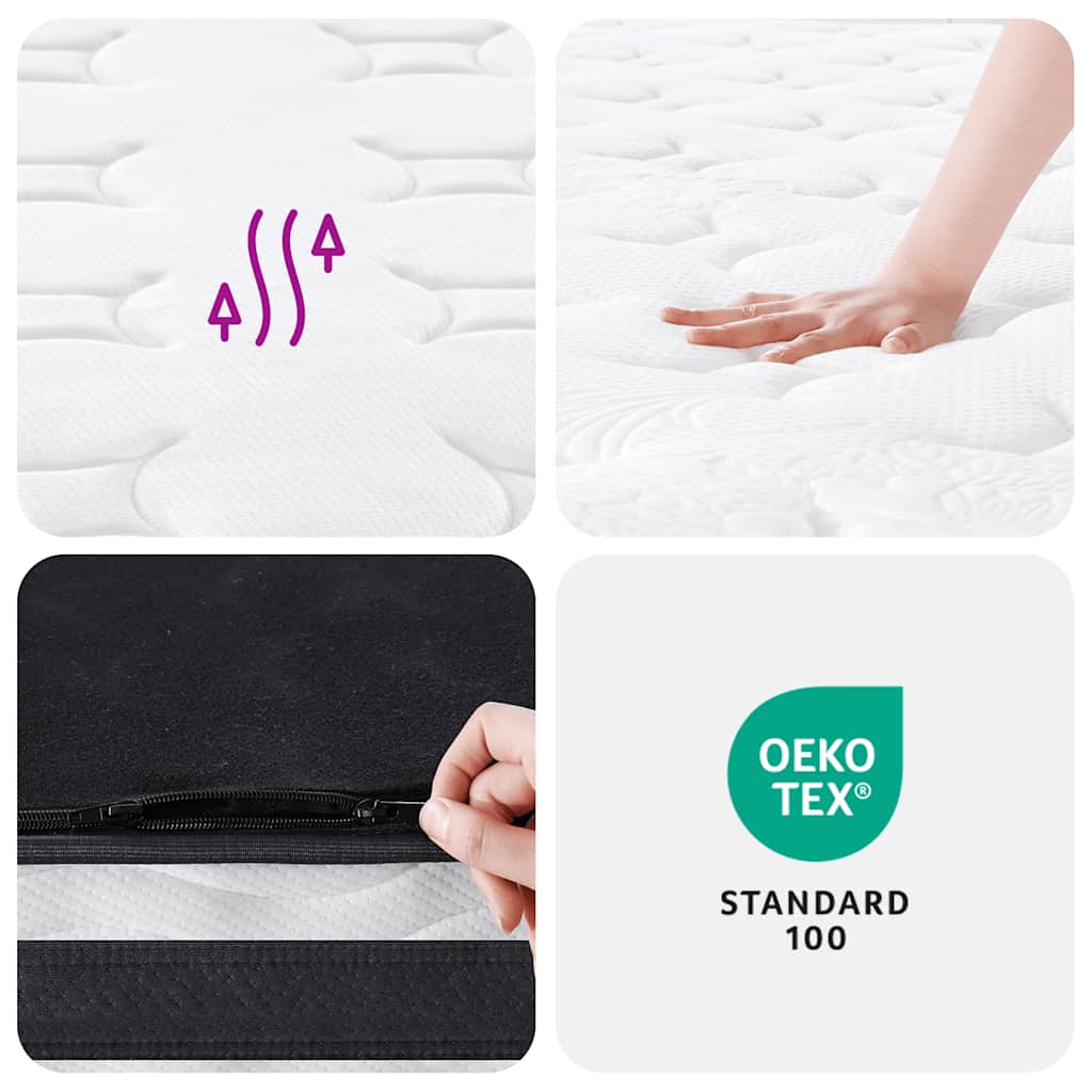 vidaXL Matratze Bonnell-Federkern Mittel 120x200 cm