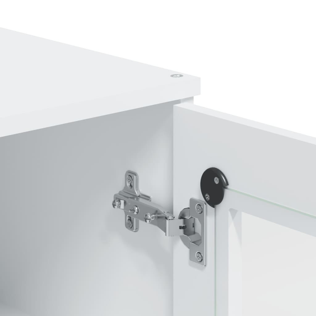 vidaXL Highboard VIKEN Weiß 80x40x190 cm Massivholz Kiefer