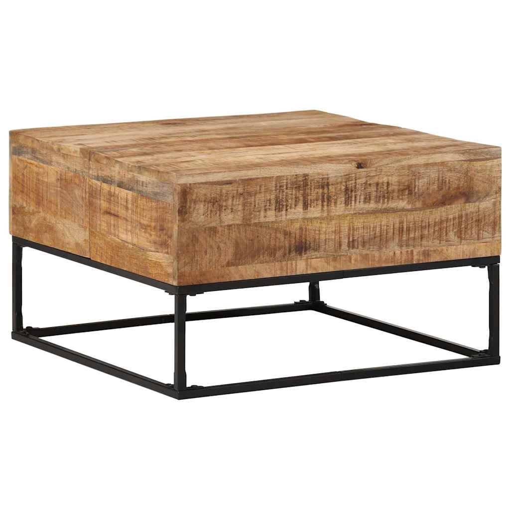 vidaXL Couchtisch 68x68x41 cm Raues Mangoholz