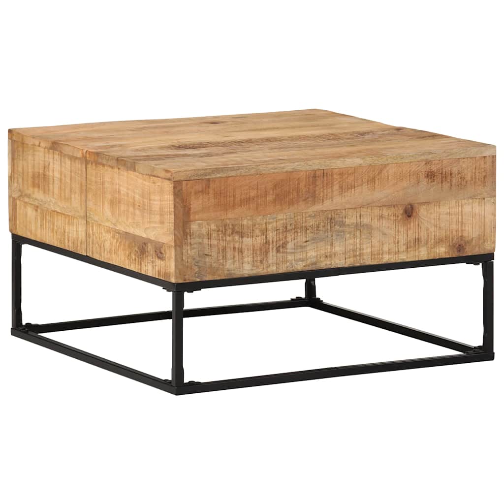 vidaXL Couchtisch 68x68x41 cm Raues Mangoholz