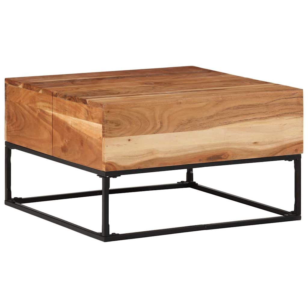 vidaXL Couchtisch 68x68x41 cm Raues Mangoholz
