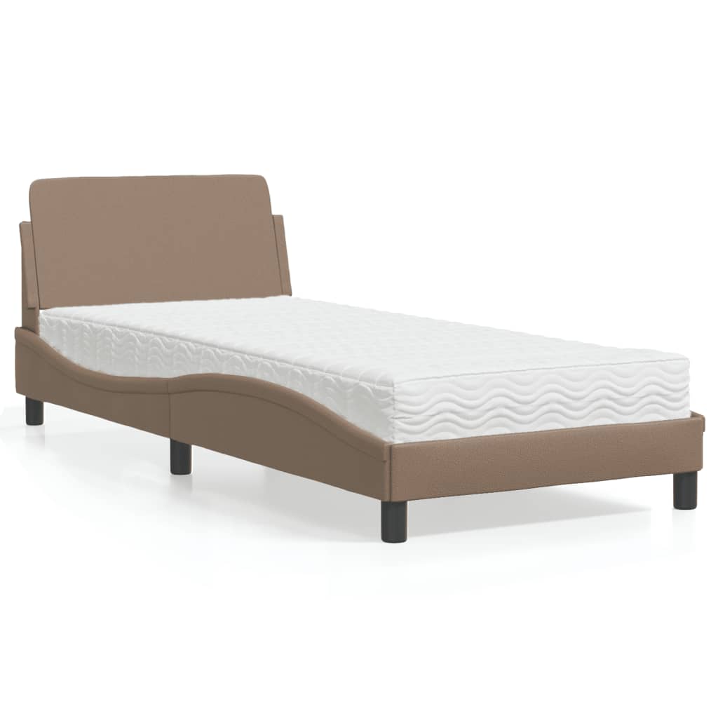 vidaXL Bett mit Matratze "Dover" Schwarz 80x200 cm Kunstleder