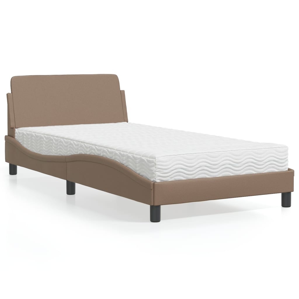 vidaXL Bett mit Matratze "Dover" Schwarz 80x200 cm Kunstleder