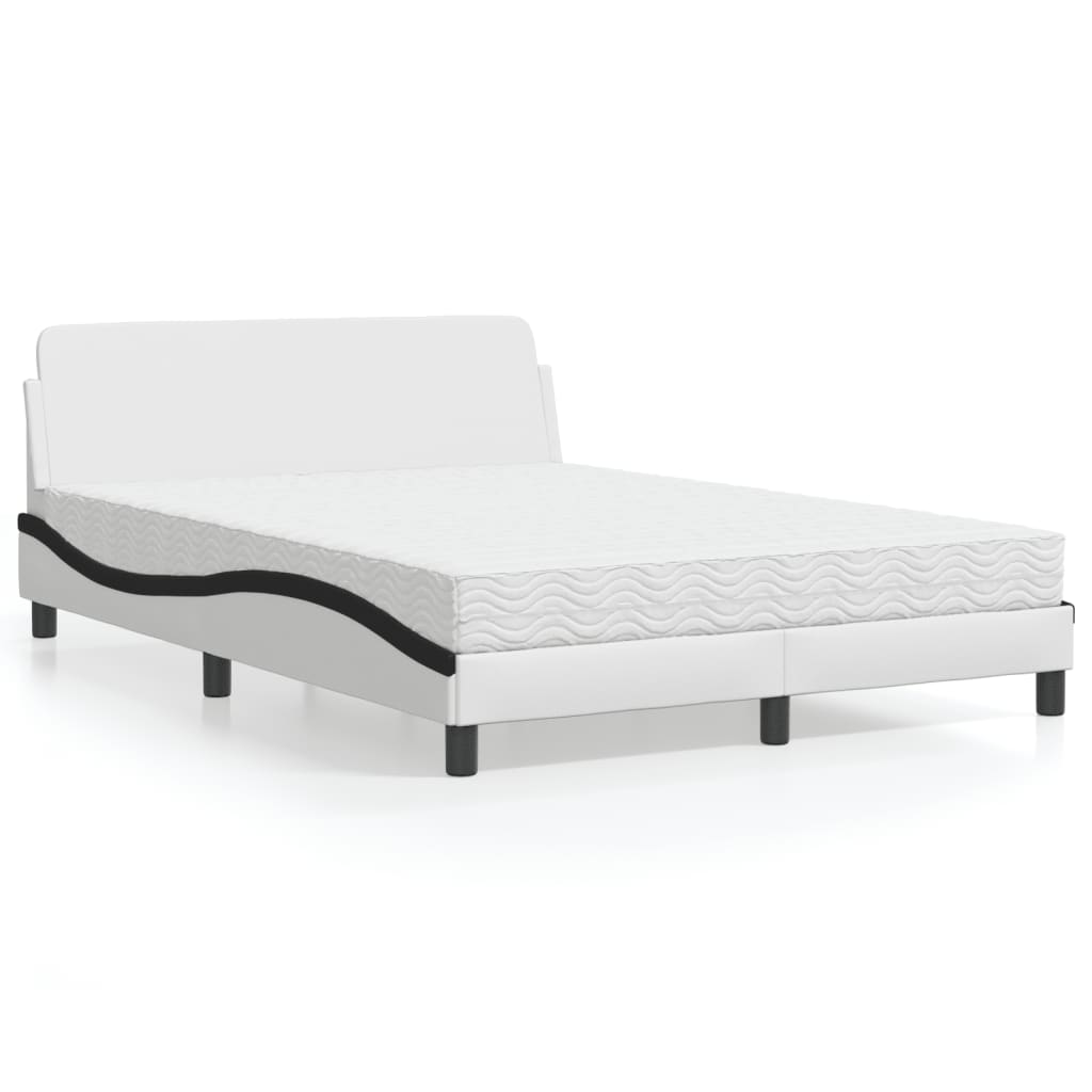 vidaXL Bett mit Matratze "Dover" Schwarz 80x200 cm Kunstleder