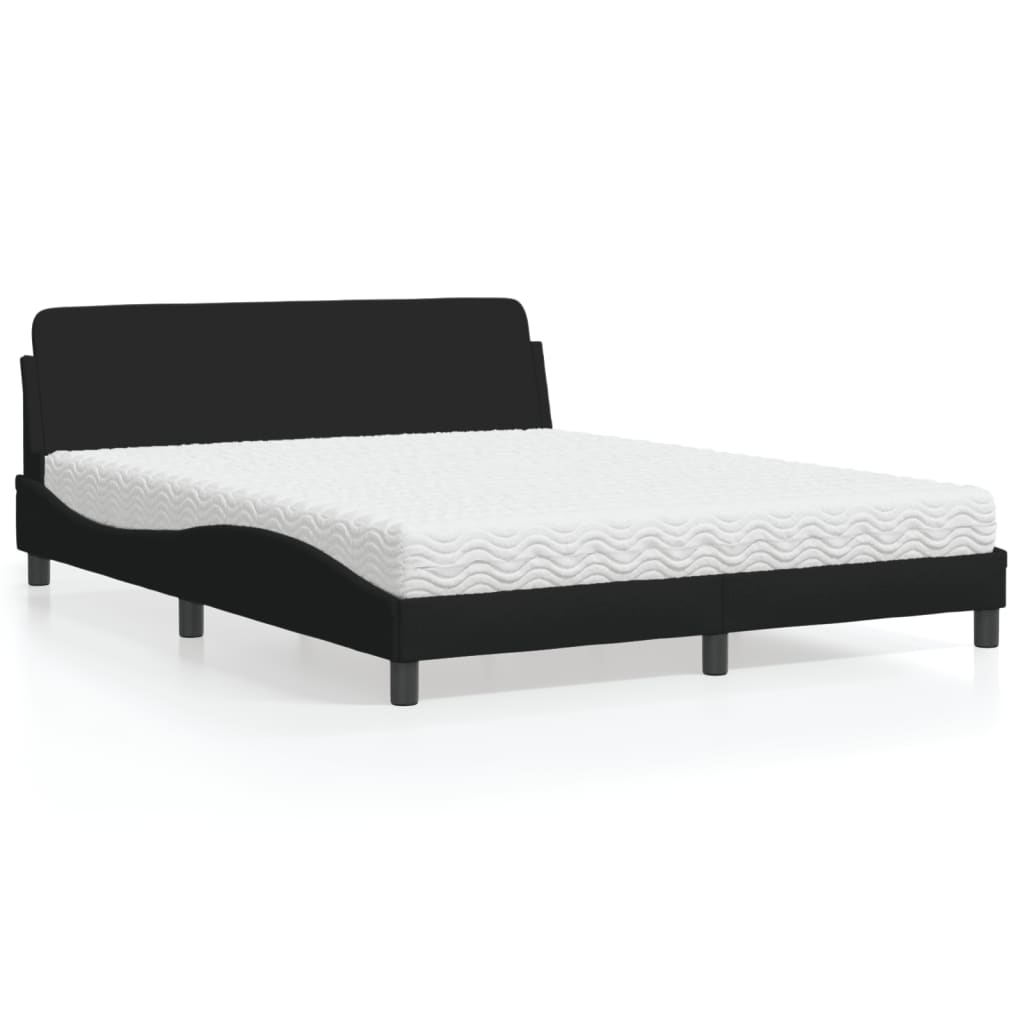 vidaXL Bett mit Matratze "Dover" Hellgrau 80x200 cm Stoff