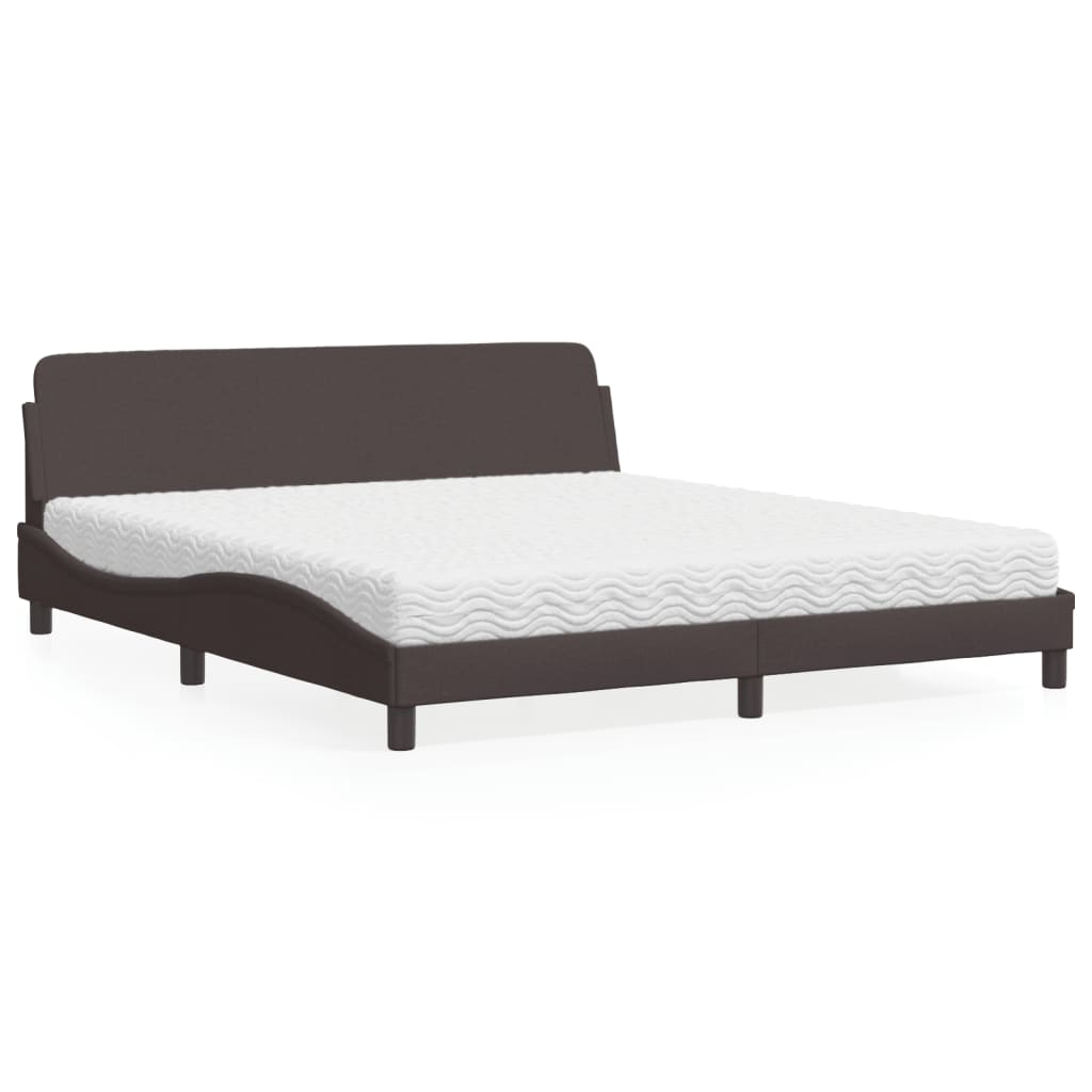 vidaXL Bett mit Matratze "Dover" Hellgrau 80x200 cm Stoff