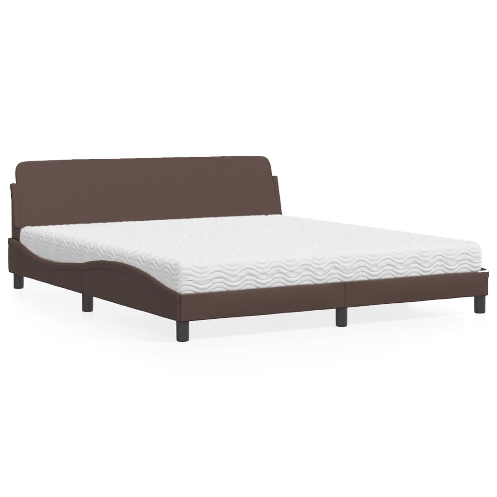 vidaXL Bett mit Matratze "Dover" Schwarz 80x200 cm Kunstleder
