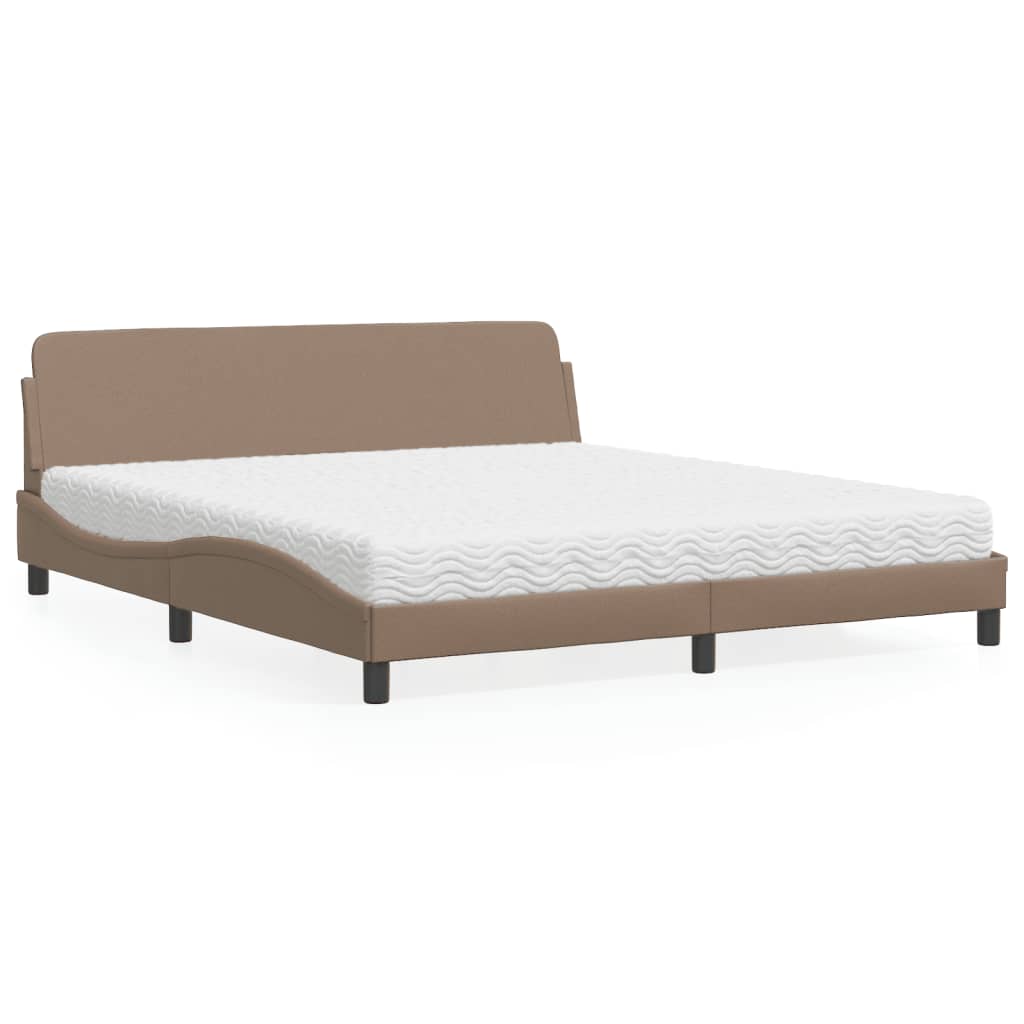 vidaXL Bett mit Matratze "Dover" Schwarz 80x200 cm Kunstleder