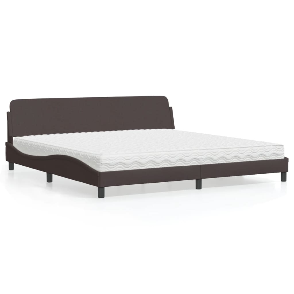 vidaXL Bett mit Matratze "Dover" Hellgrau 80x200 cm Stoff