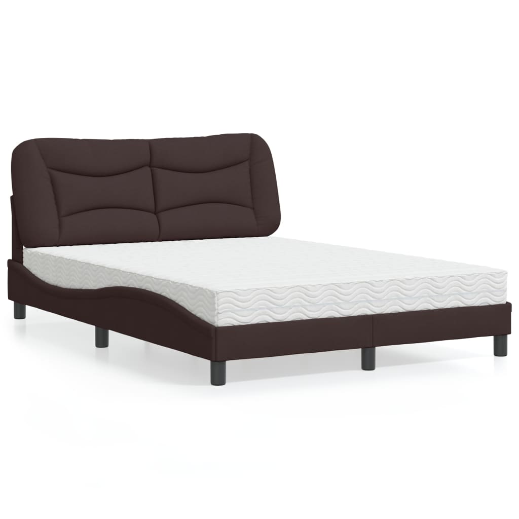 vidaXL Bett mit Matratze "Hvar" Hellgrau 80x200 cm Stoff