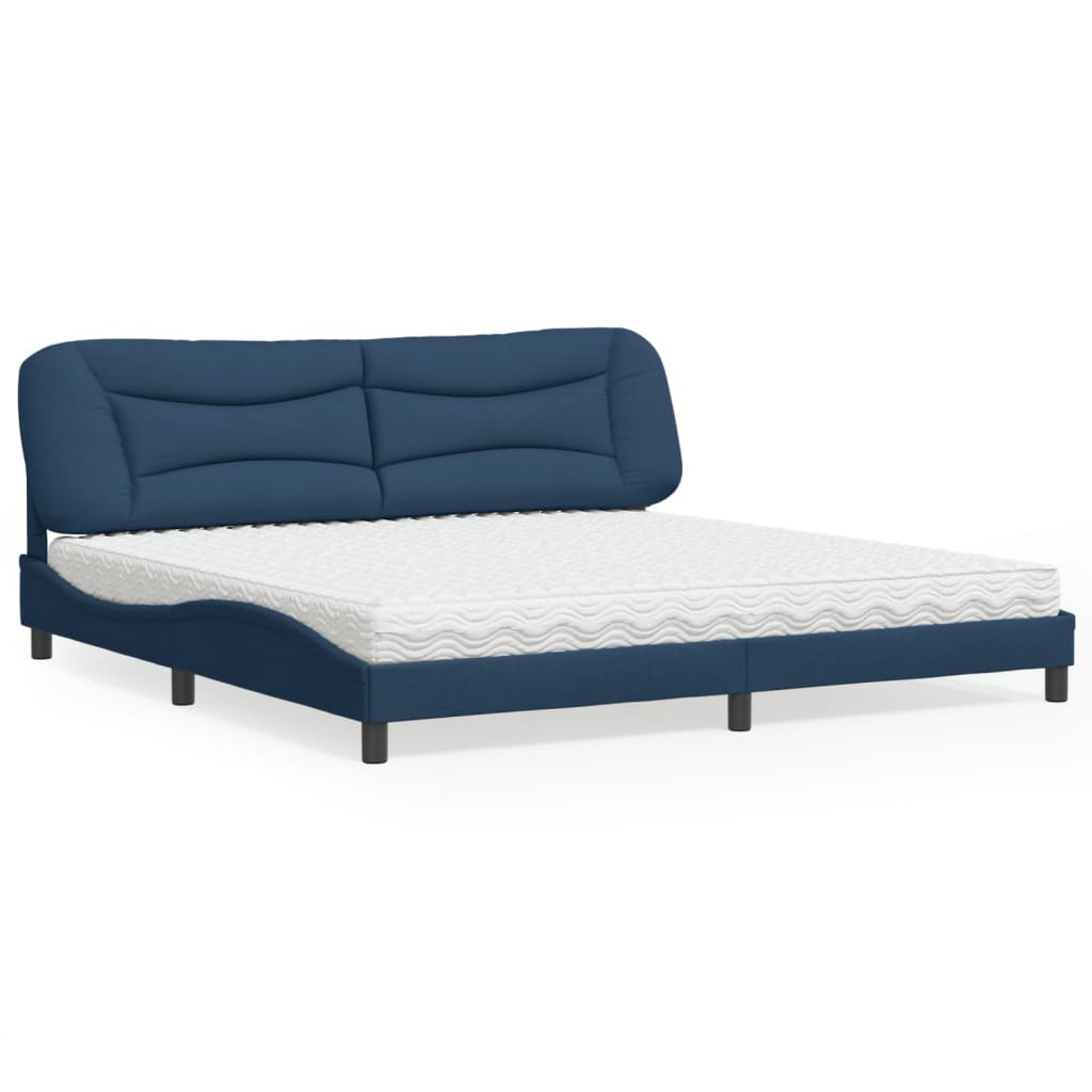 vidaXL Bett mit Matratze "Hvar" Hellgrau 80x200 cm Stoff