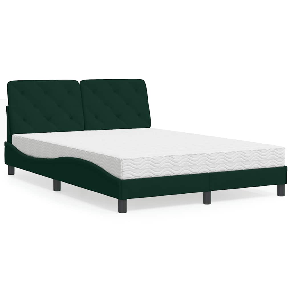 vidaXL Bett mit Matratze Hellgrau 80x200 cm Samt