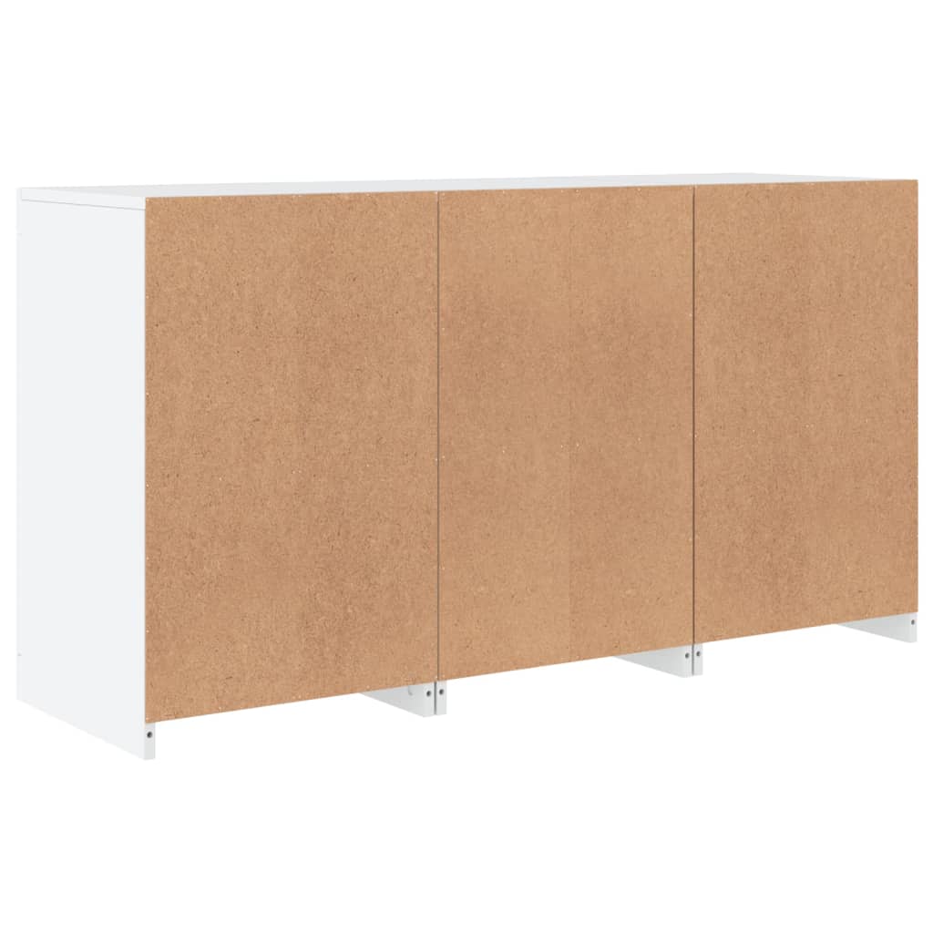 vidaXL Sideboard mit LED-Leuchten Weiß 123x37x67 cm