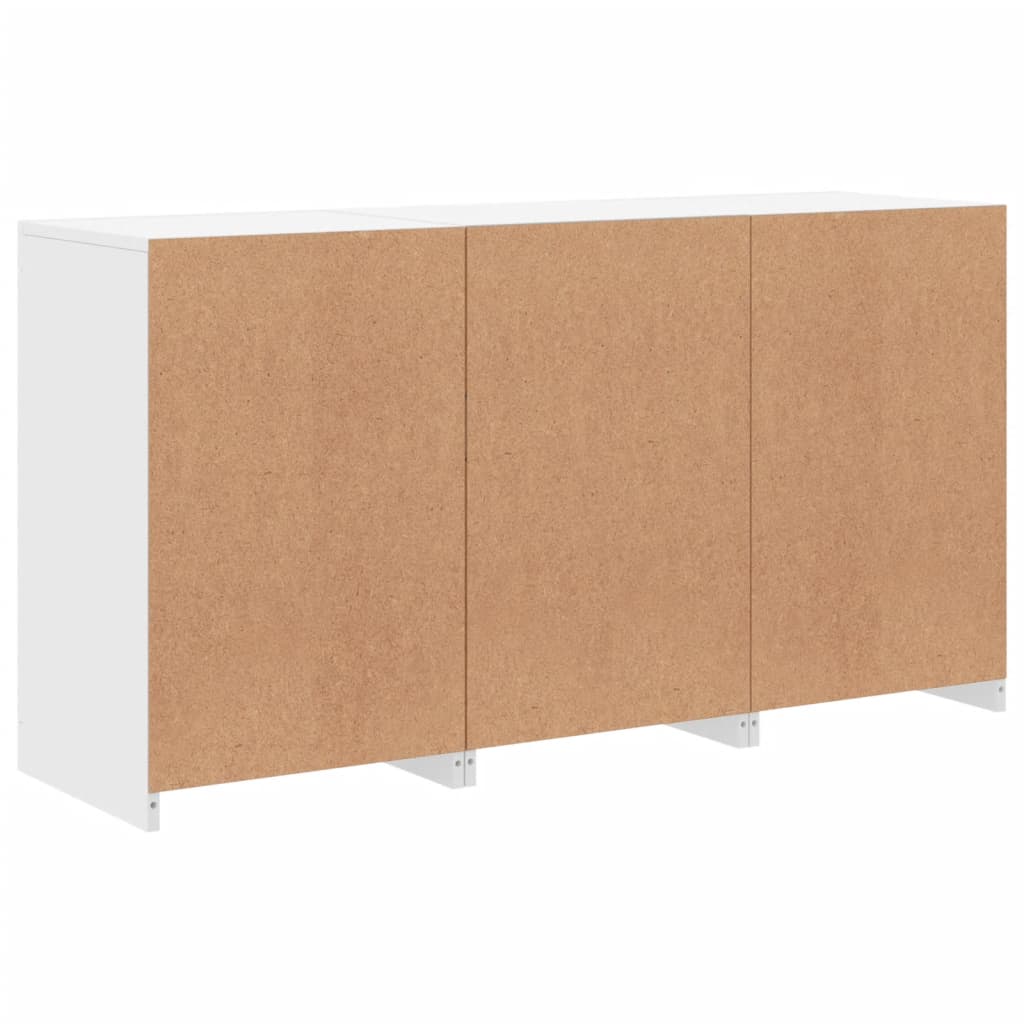 vidaXL Sideboard mit LED-Leuchten Weiß 123x37x67 cm