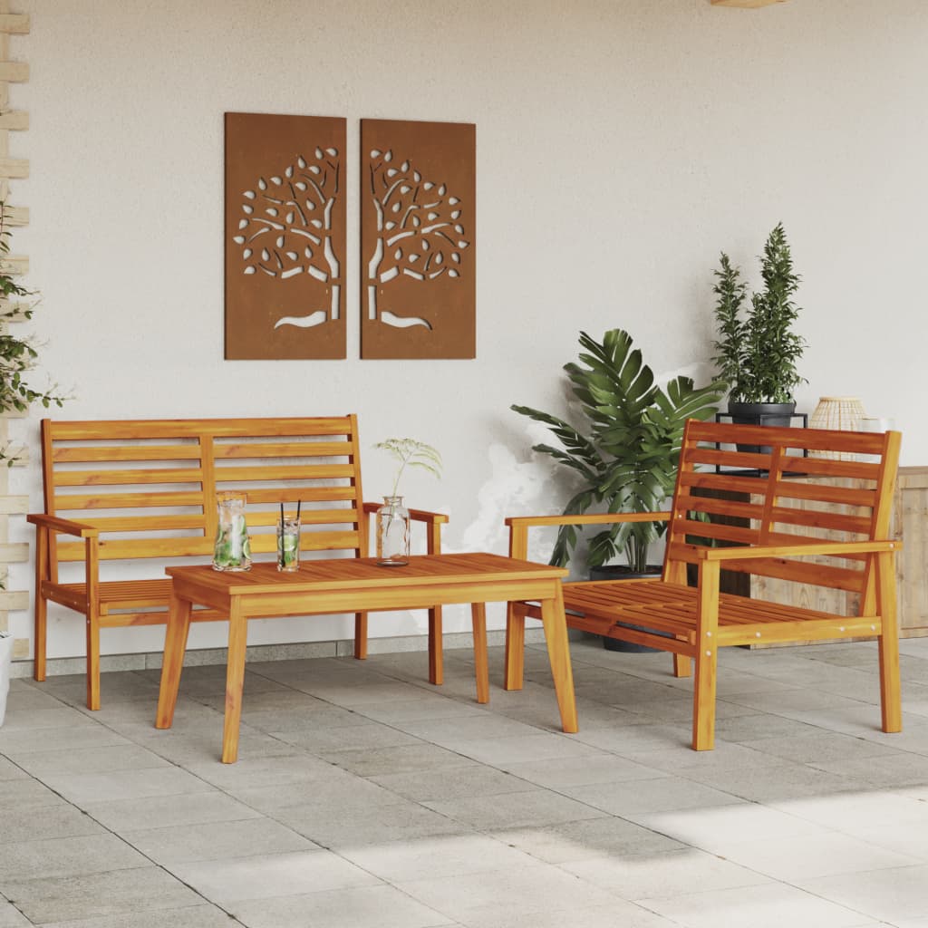 vidaXL 4-tlg. Garten-Lounge-Set Massivholz Akazie