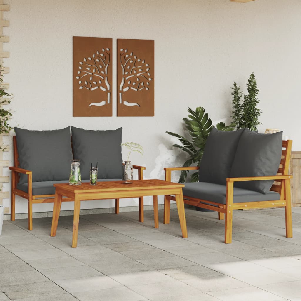 vidaXL 4-tlg. Garten-Lounge-Set Massivholz Akazie