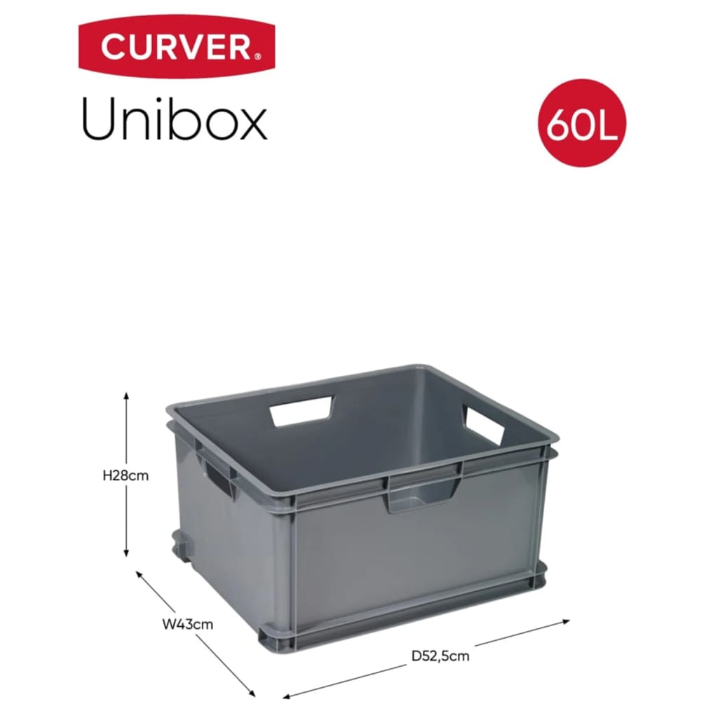 Aufbewahrungsbox Unibox XL 60L Grau