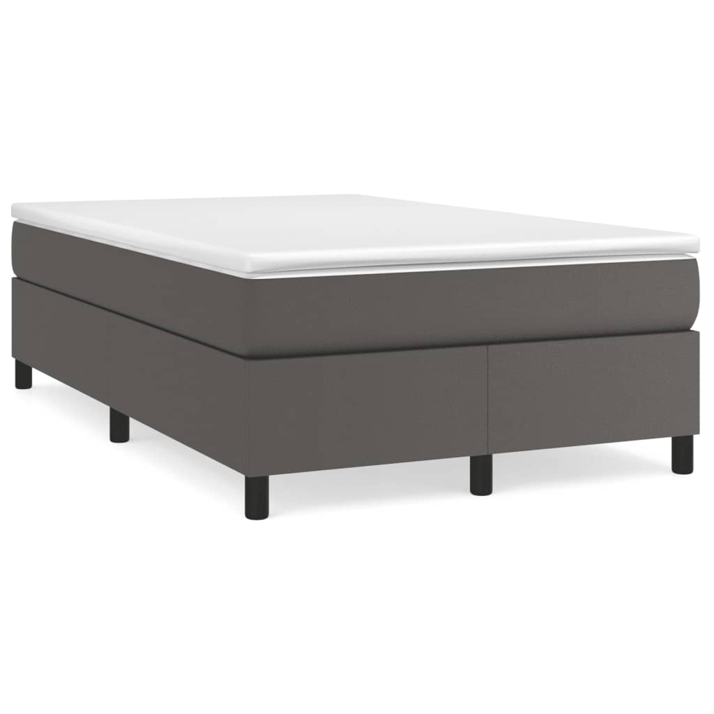 vidaXL Boxspringbett mit Matratze Schwarz 80x200 cm Kunstleder