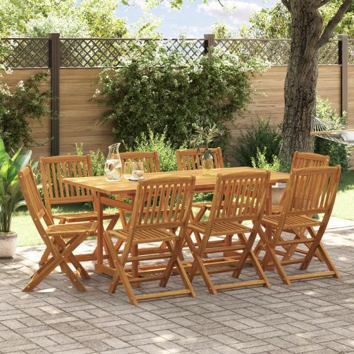 vidaXL 7-tlg. Garten-Essgruppe 180x90x75 cm Massivholz Akazie