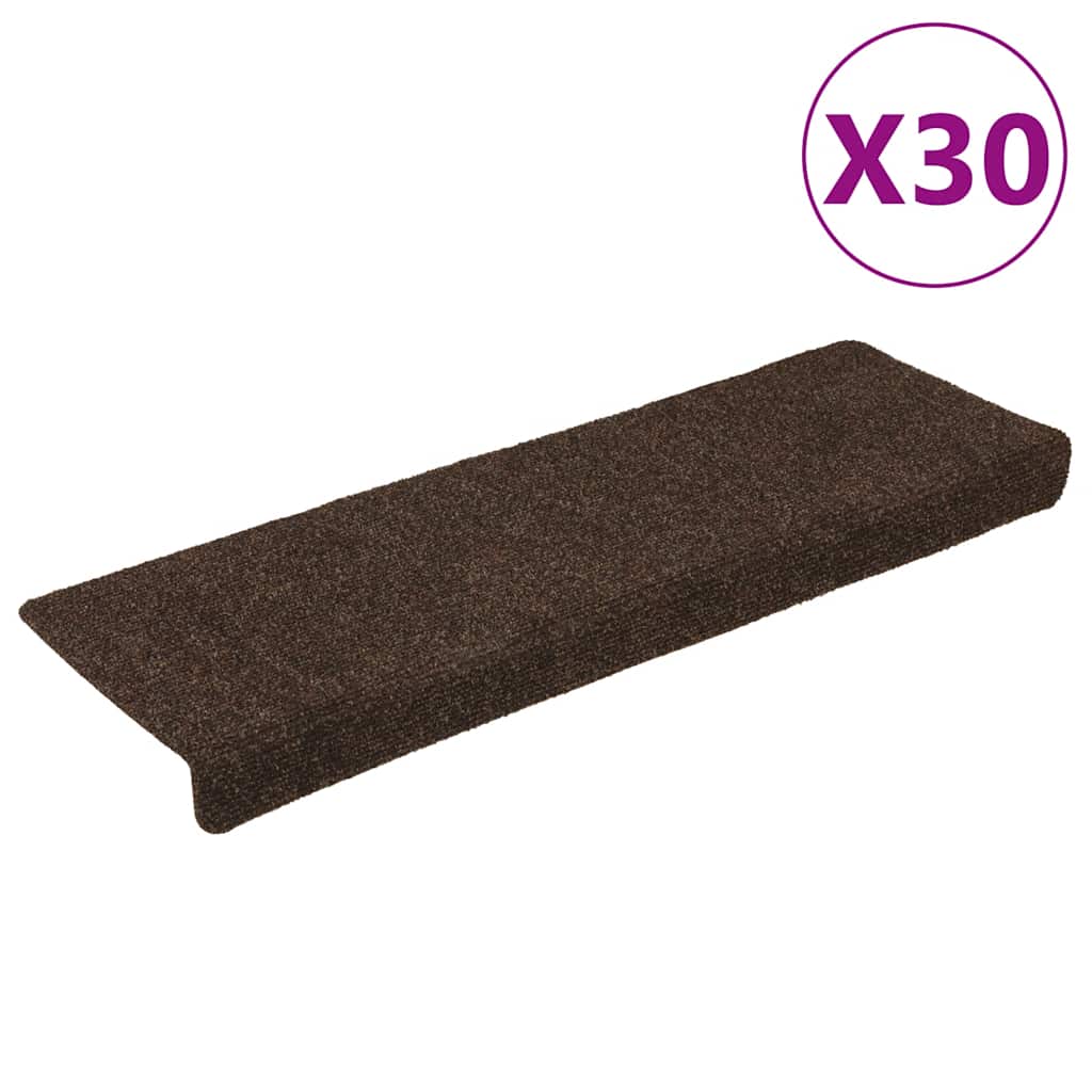 vidaXL Stufenmatten Selbstklebend 15 Stk. 65x21x4 cm Creme Rechteckiger Rand