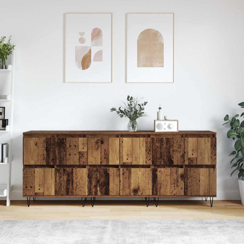 vidaXL Sideboards 2 Stk. Sonoma-Eiche Holzwerkstoff