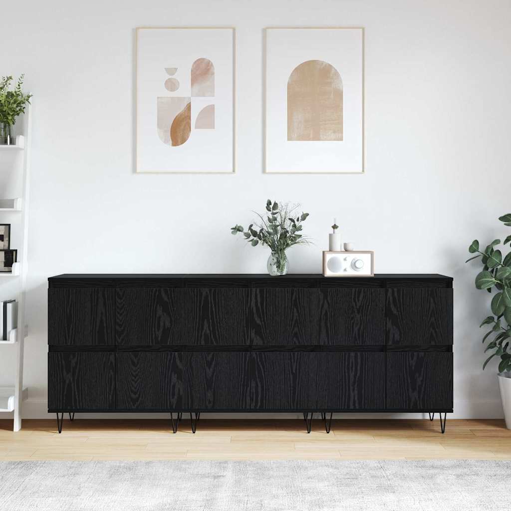 vidaXL Sideboards 2 Stk. Sonoma-Eiche Holzwerkstoff