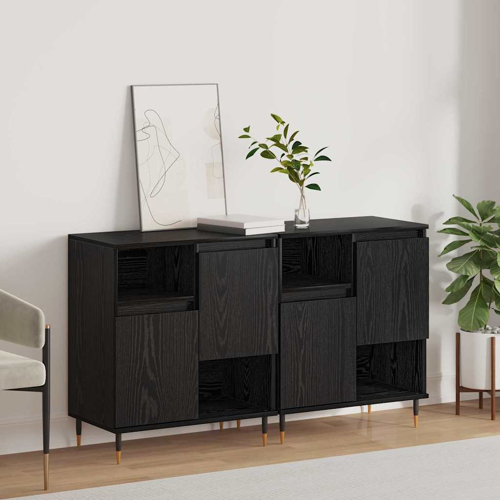 vidaXL Sideboards 2 Stk. Sonoma-Eiche Holzwerkstoff
