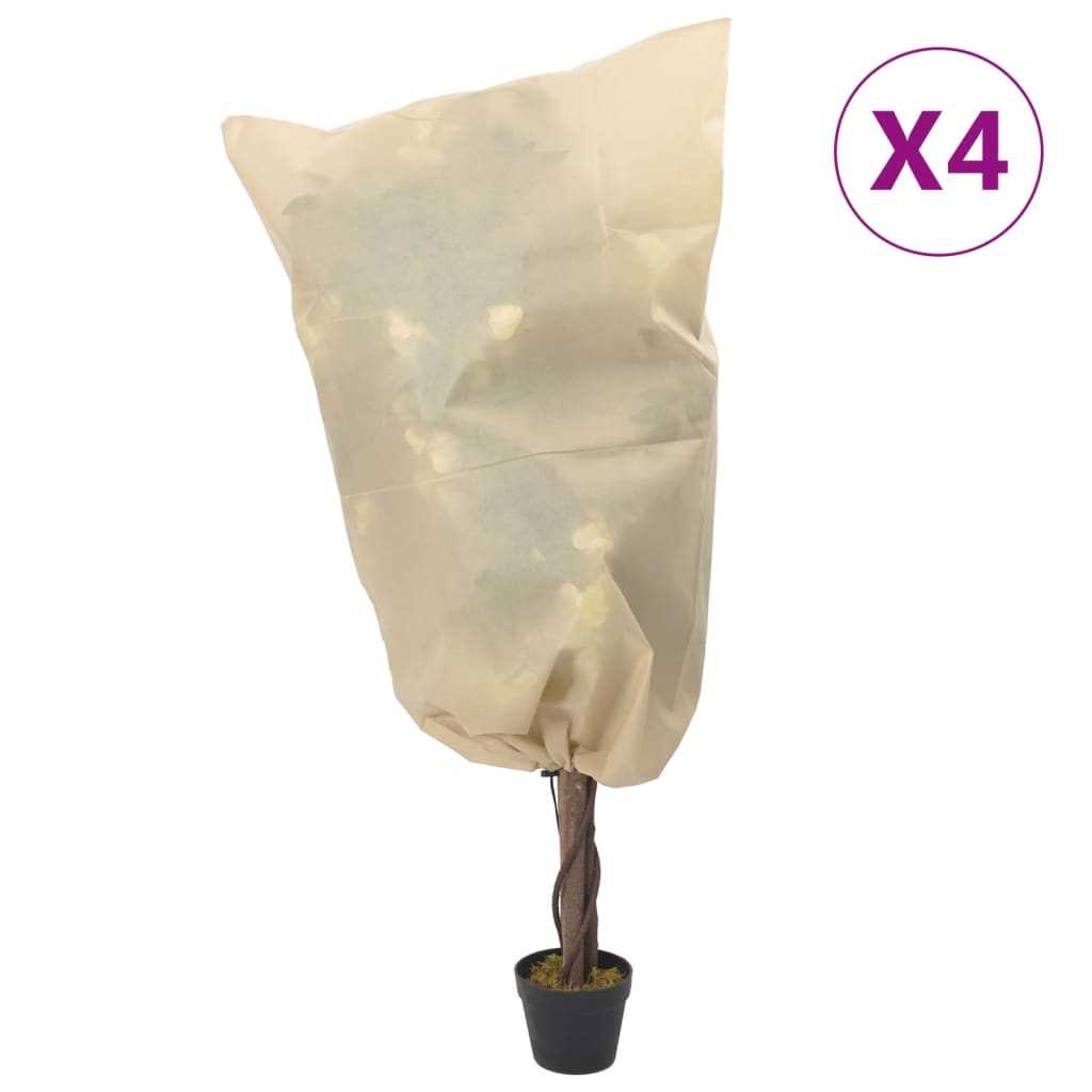 vidaXL Wintervlies mit Kordelzug 8 Stk. 70 g/m² 0,8x0,8 m