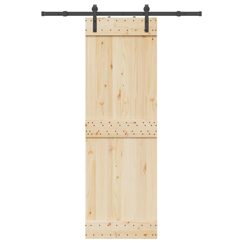 vidaXL Schiebetürbeschlag-Set SKIEN 183 cm Stahl Schwarz