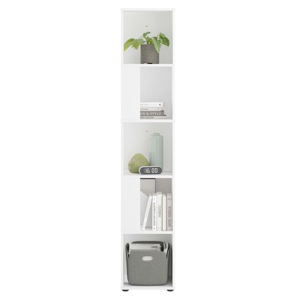 Corner shelf with 10 side compartments white