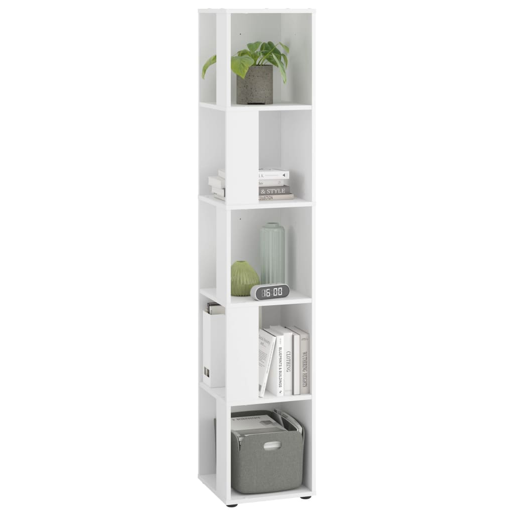 Corner shelf with 10 side compartments white