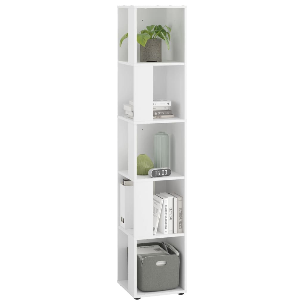 Corner shelf with 10 side compartments white