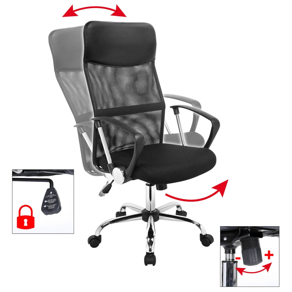 Office Chair Black Steel