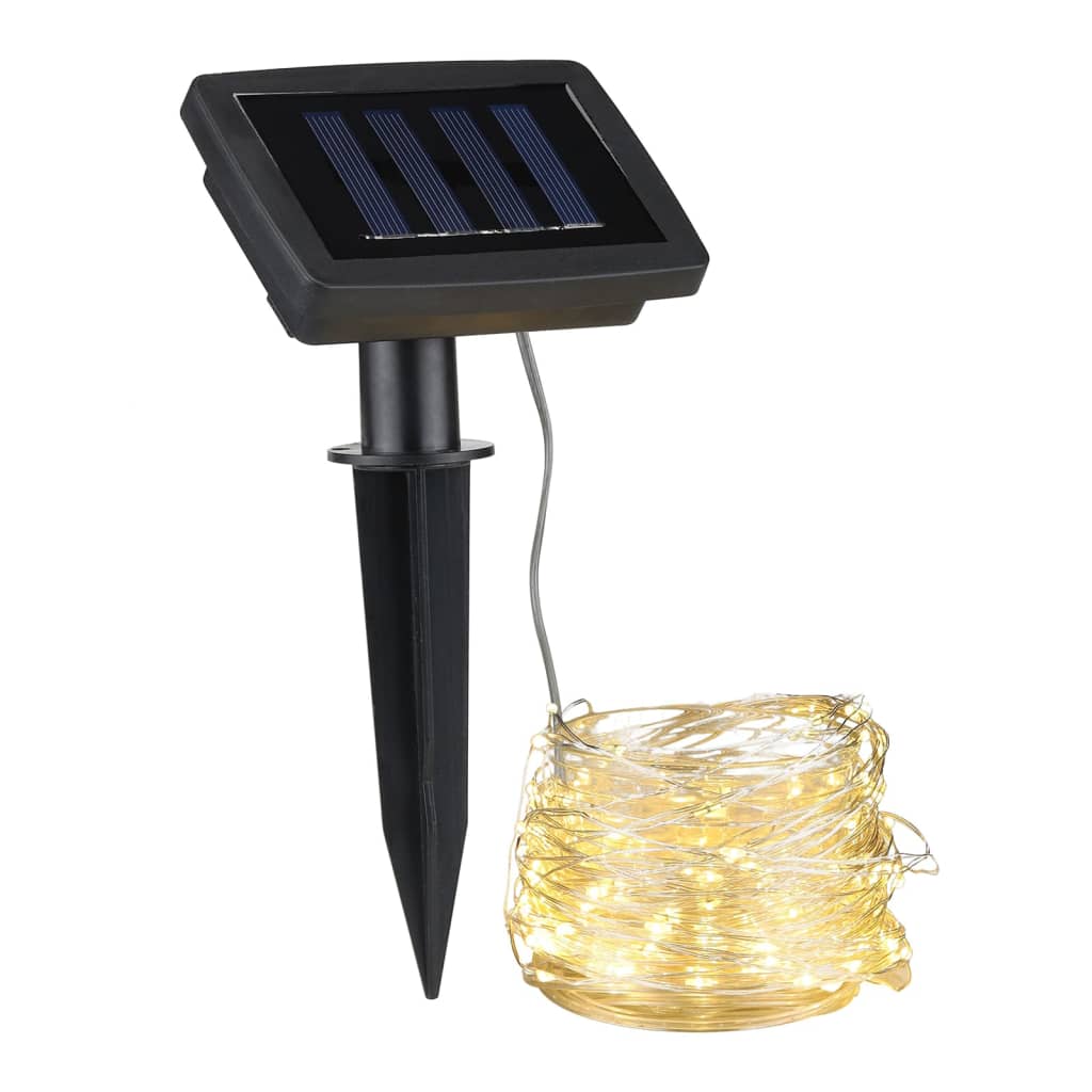 Garden light chain with LEDs Solar 20 m Copper