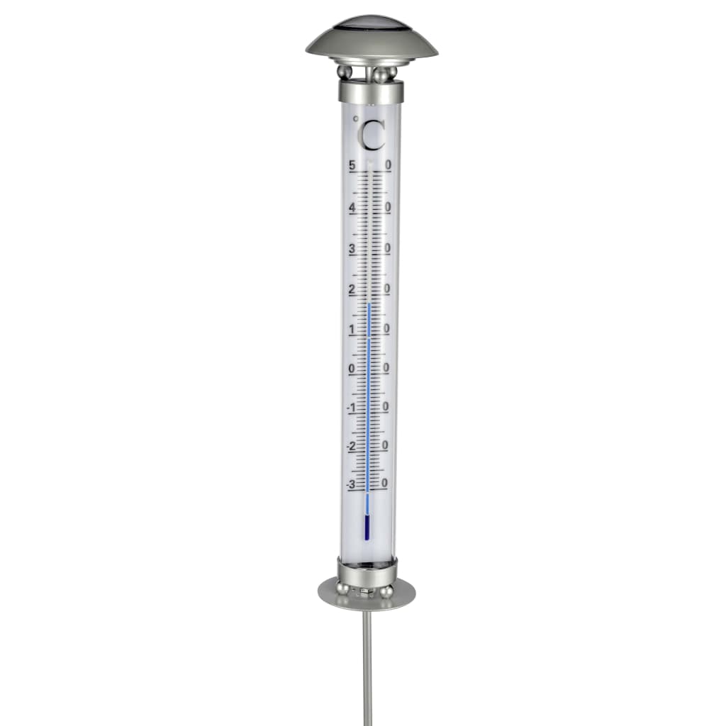 solar garden light with thermometer