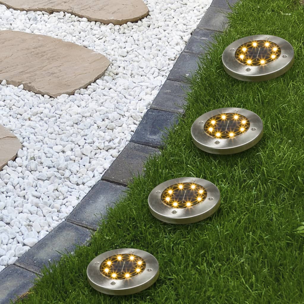 LED solar recessed floor lights 4 pcs.