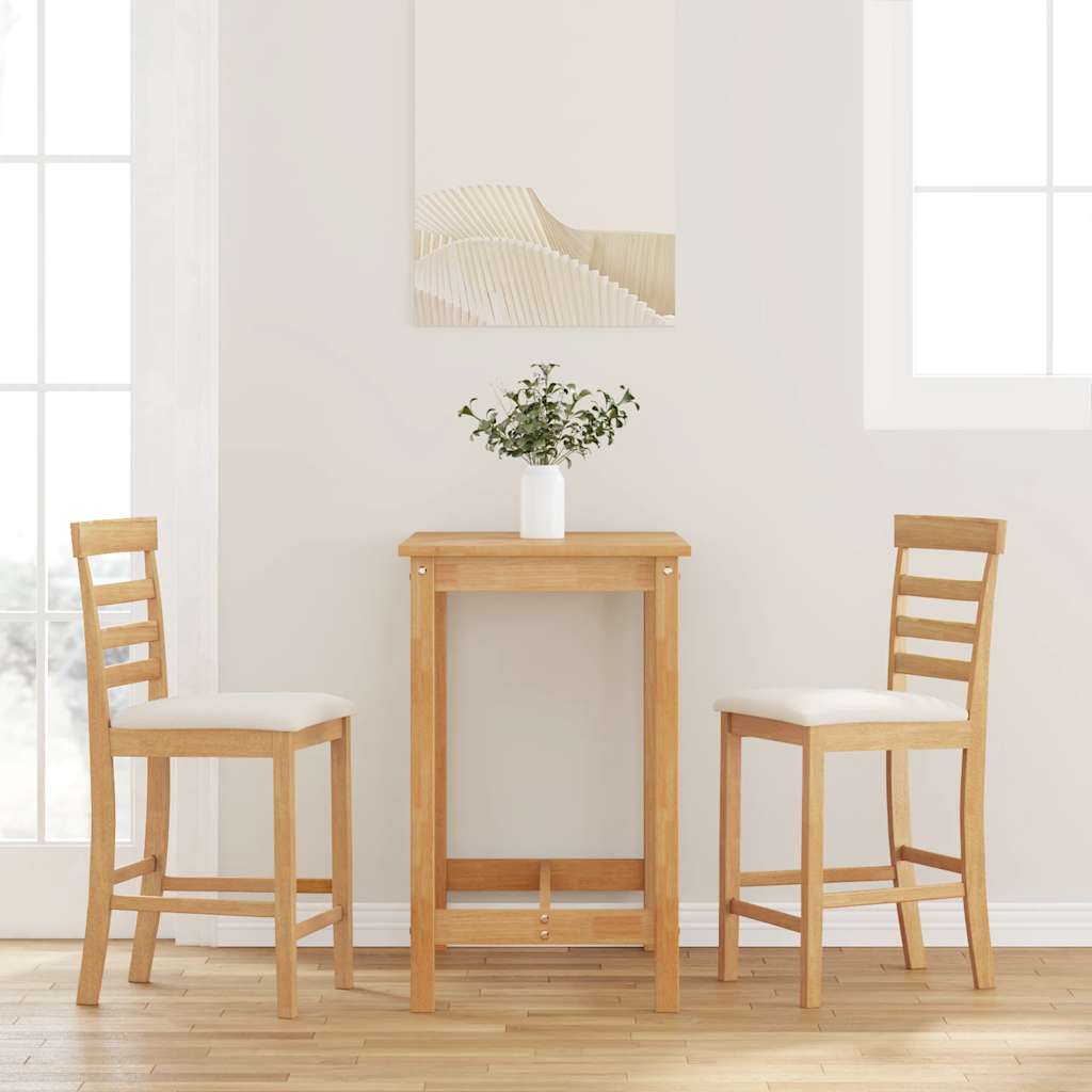 vidaXL Barhocker 2 Stk. Weiß Stoff