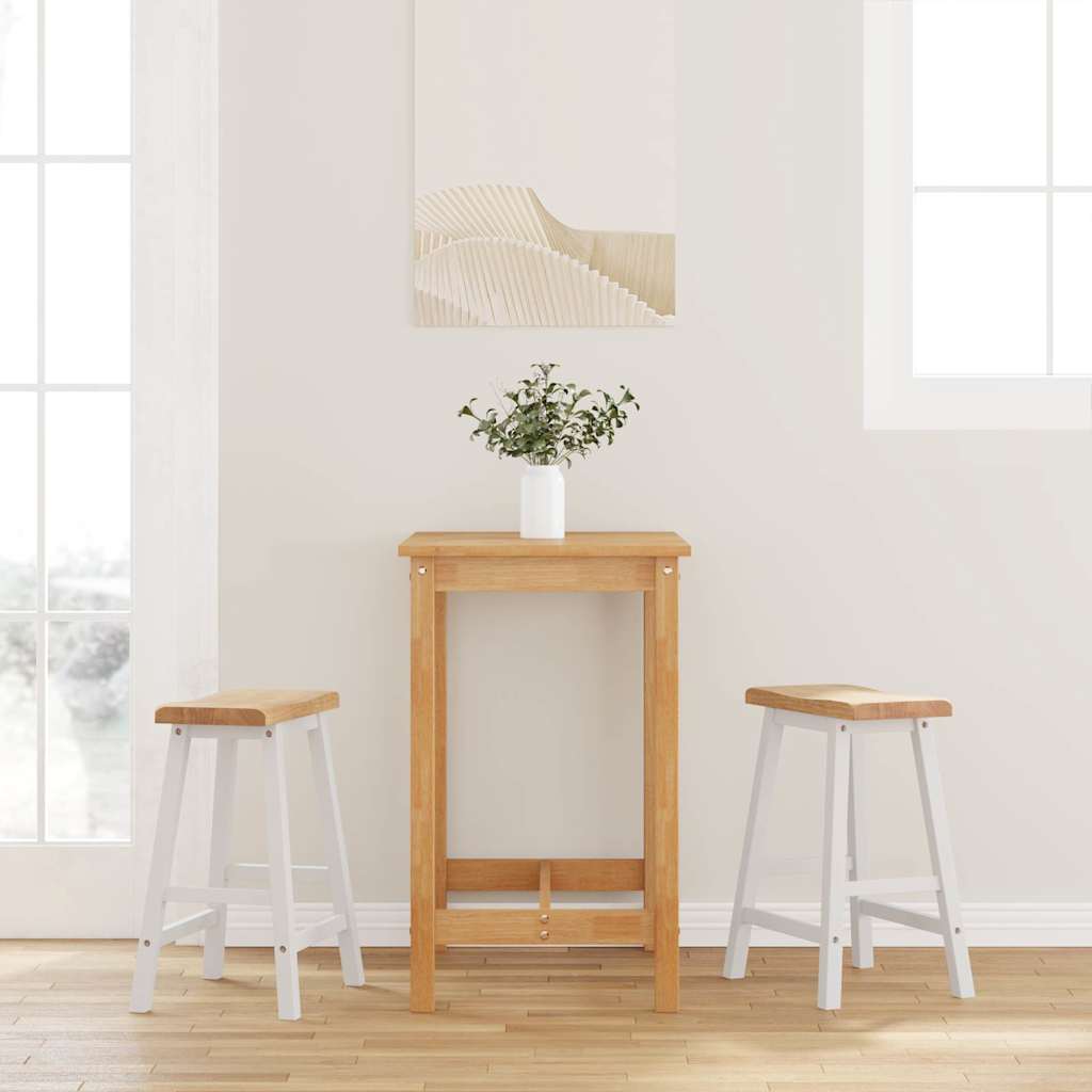 vidaXL Barhocker 2 Stk. Massivholz
