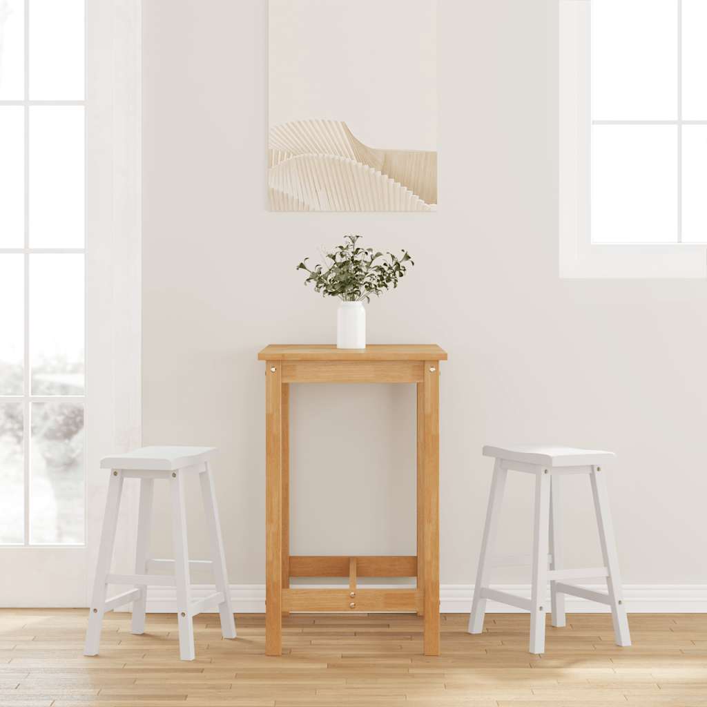 vidaXL Barhocker 2 Stk. Massivholz
