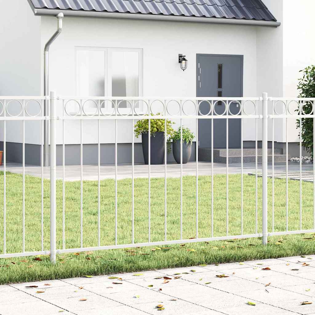 vidaXL Gartenzaun Stahl 1,81x0,8 m Schwarz