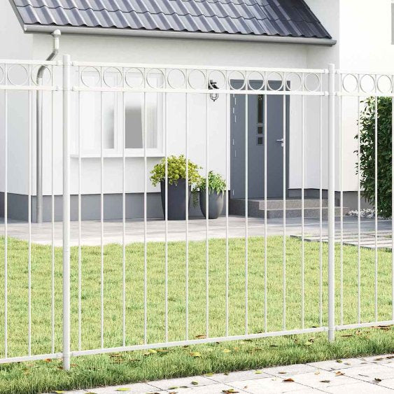 vidaXL Gartenzaun Stahl 1,81x0,8 m Schwarz