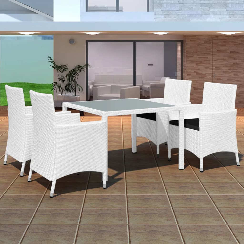 vidaXL 3-tlg. Garten-Essgruppe Poly Rattan Braun